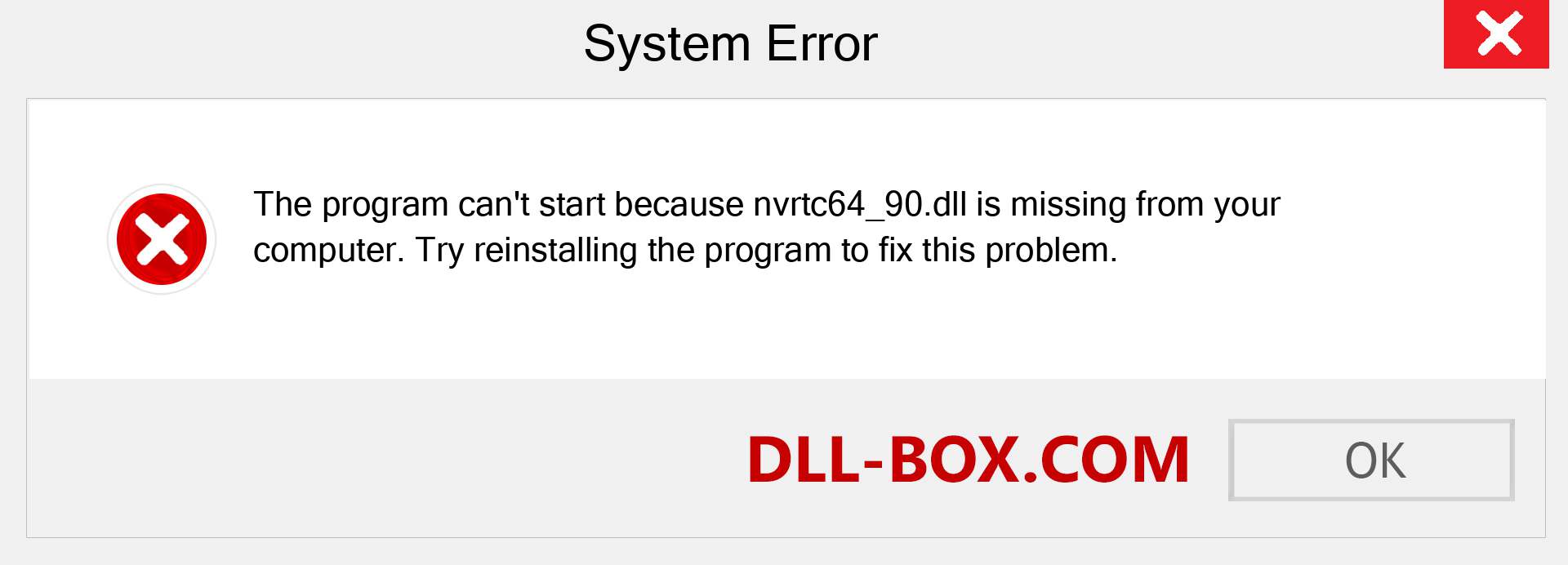  nvrtc64_90.dll file is missing?. Download for Windows 7, 8, 10 - Fix  nvrtc64_90 dll Missing Error on Windows, photos, images